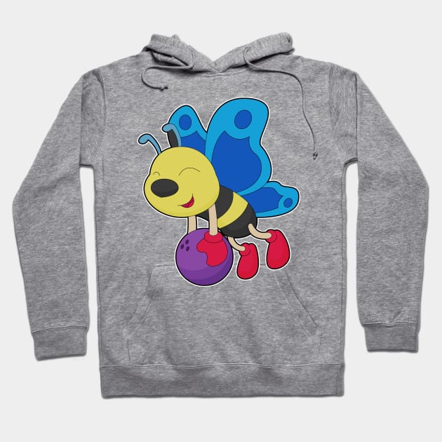 Butterfly Bowling Bowling ball Hoodie by Markus Schnabel